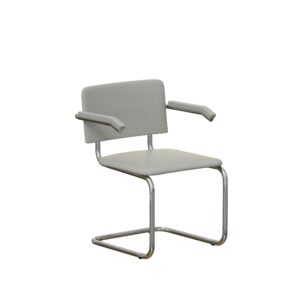 Кресло SitUp Сильвия Арм Хром (SYLWIA ARM Chrome) (ЗАВОДСКАЯ ГАЛЬВАНИКА, не краска "под хром" !) светло-серый